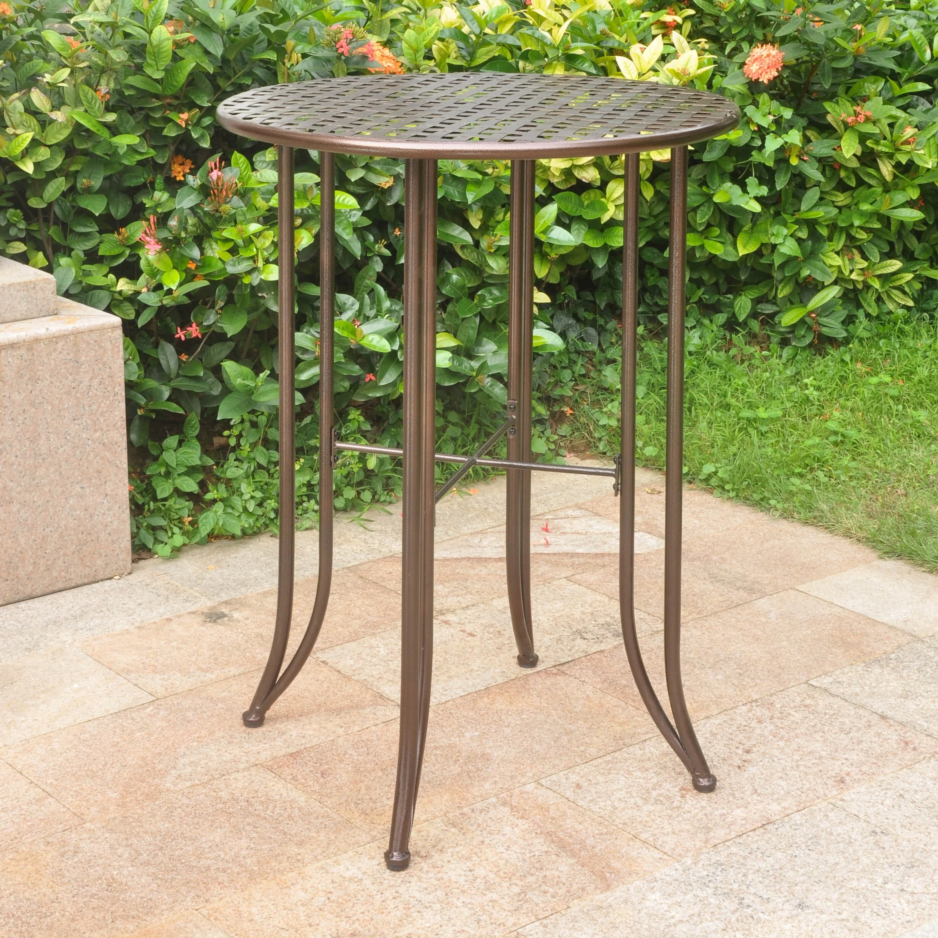 Mandalay 30-inch Iron Bar-Height Bistro Table