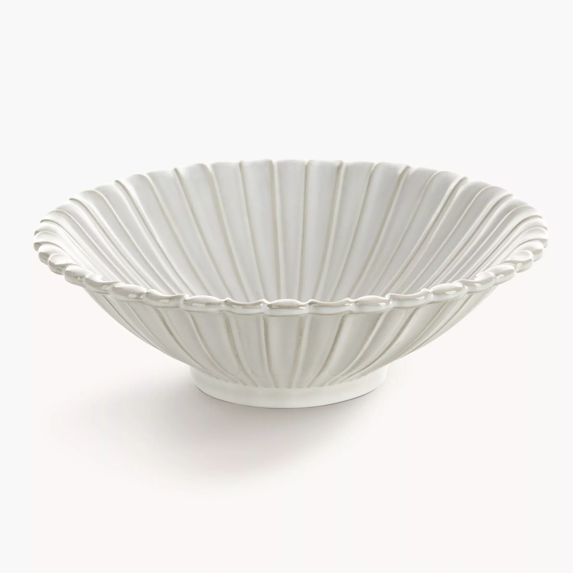 Misa ceramiczna dekoracyjna kremowa z przecieranym wzorem w stylu eko średnica 25x8 cm AVRIL