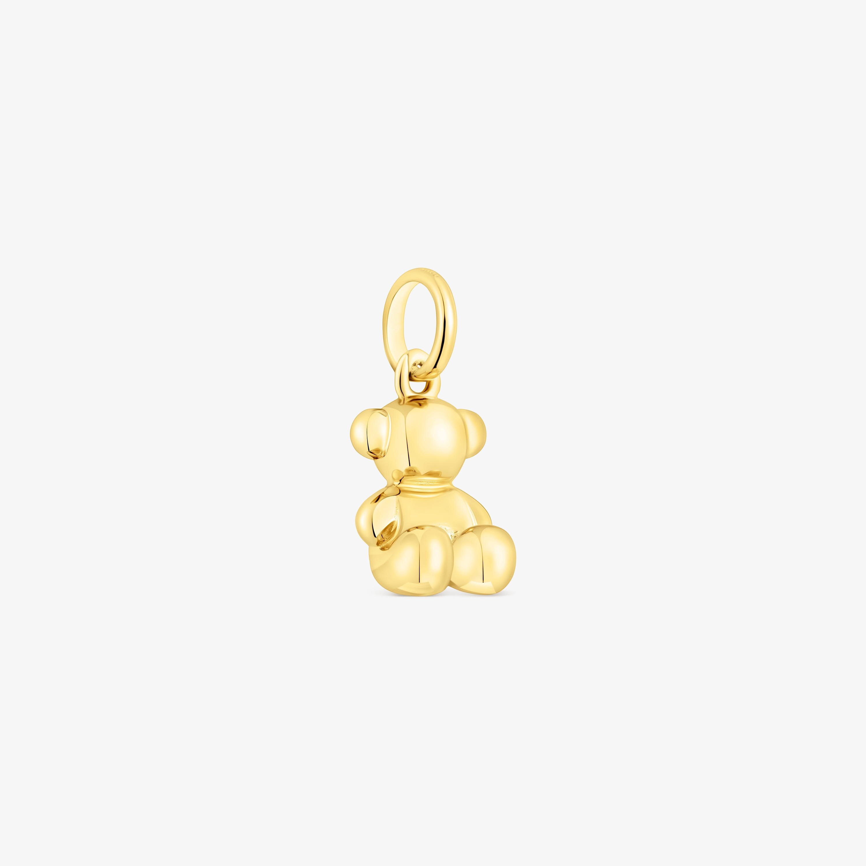 Colgante oso pequeño con baño de oro 18 kt sobre plata Bold Bear