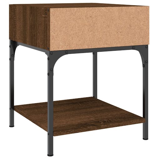 NNEVL Bedside Tables 2 pcs Brown Oak 40x41x50 cm Engineered Wood