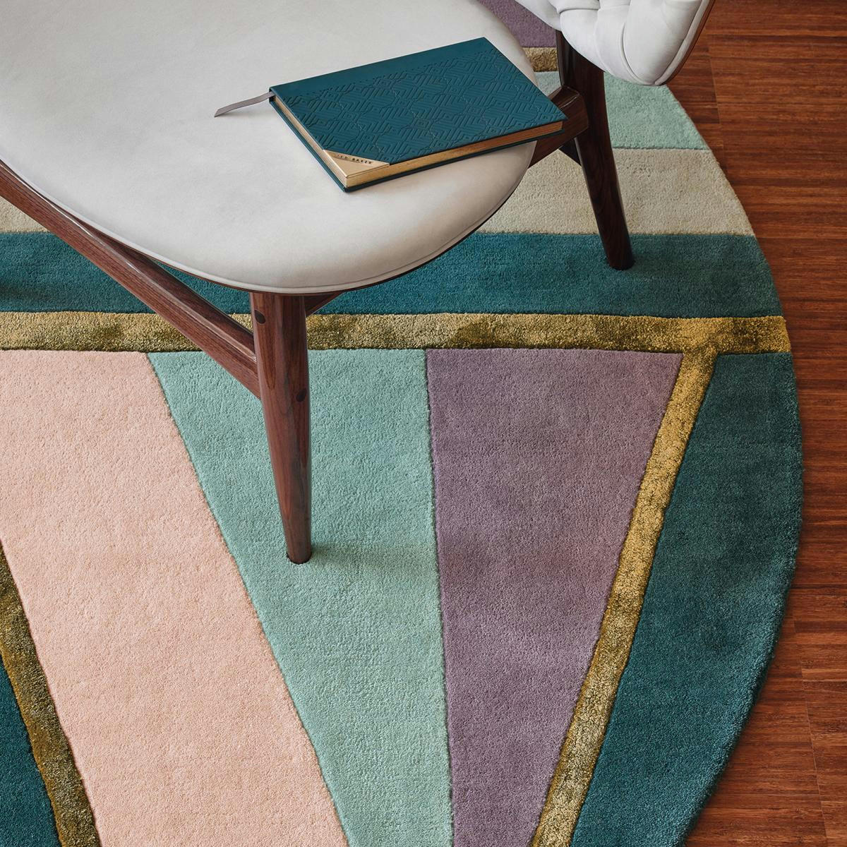 SAHARA TB ROND 1A2T - Tapis rond rose 150x150 rond