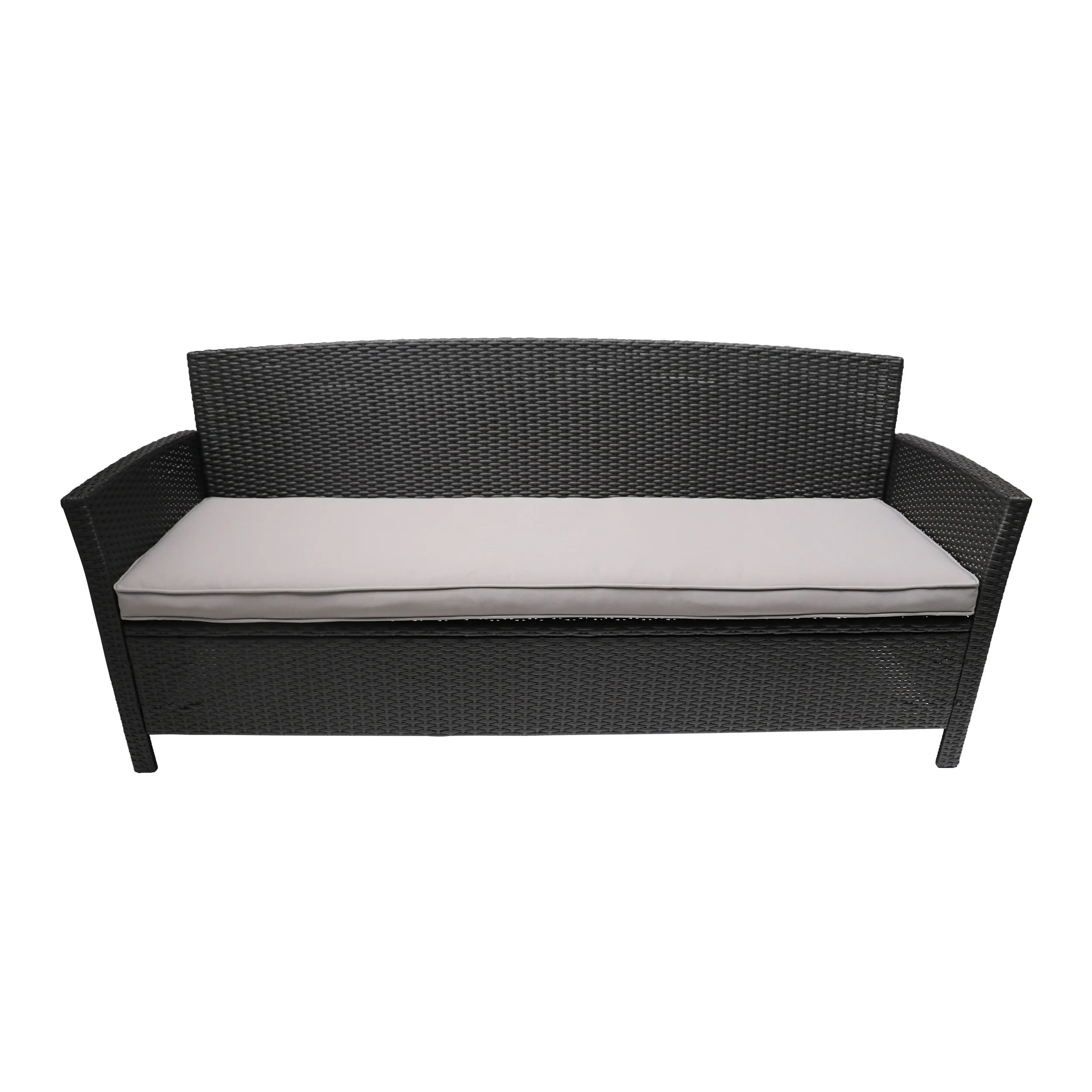 Charming Three-Seater Sofa for Outdoor Spaces, Enhancing Comfort and Style