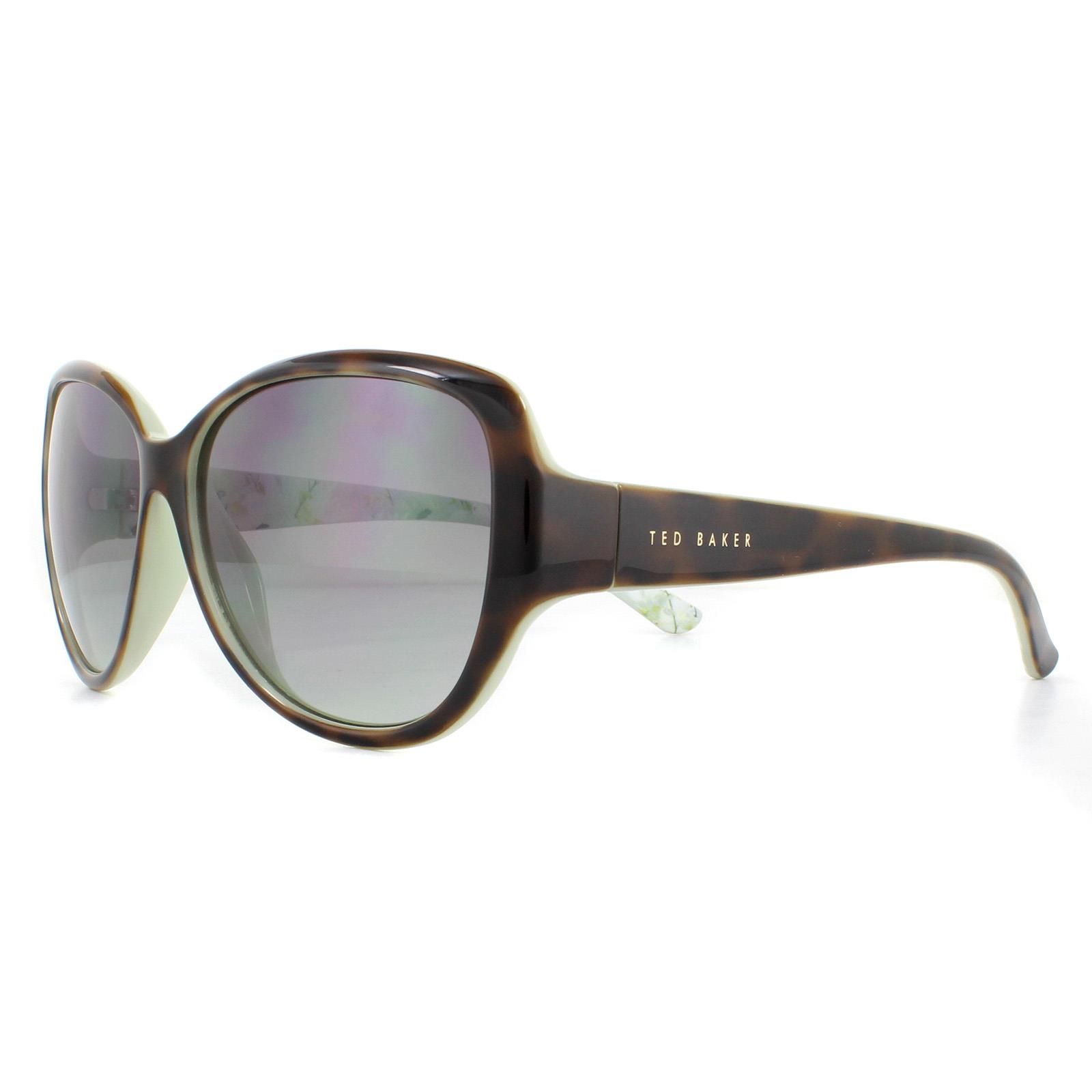 Ted Baker Oval Tortoise Green Grey Gradient Sunglasses