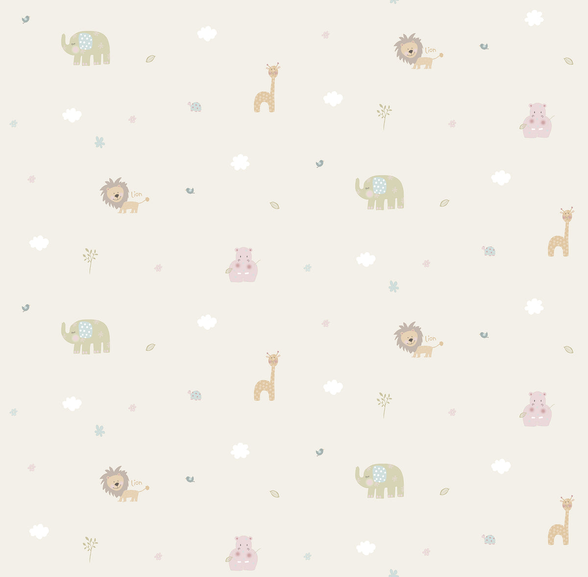 Sanders & Sanders behang dieren lichtgroen - 53 cm x 10 m - 640560