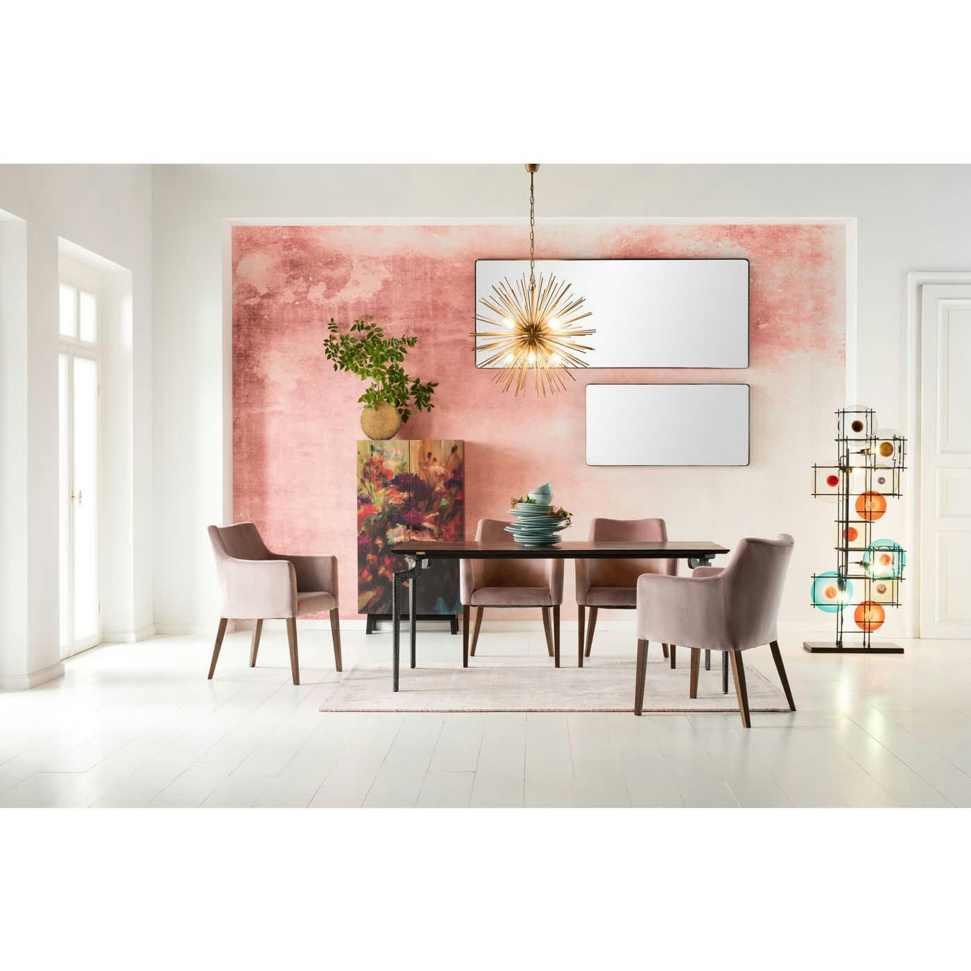 OMBRA SOFT - Miroir bords arrondis en métal noir 200x80