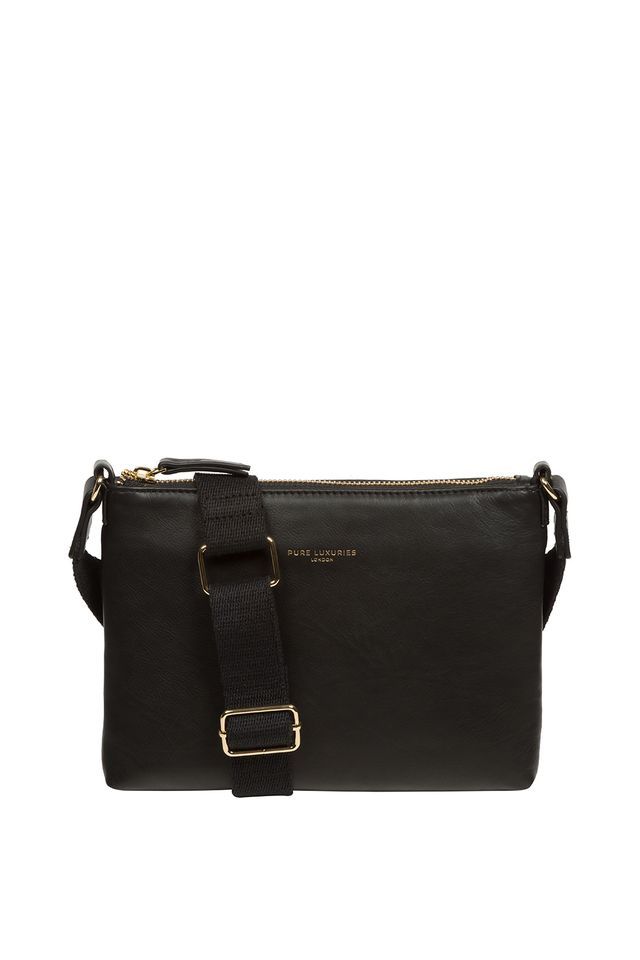 Pure Luxuries London Nessa' Nappa Leather Cross Body Bag
