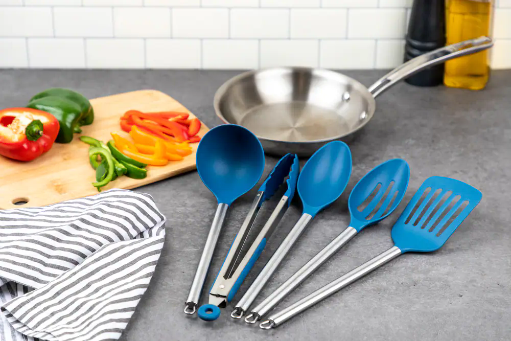 MASTER Chef Mixed Stainless Steel Tool Set with Nylon Heads, 5-pc