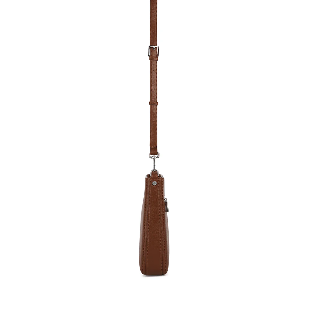 The Natalia - Hazelnut Vegan Leather Crossbody Bag