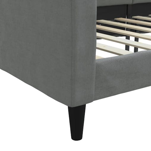 NNEVL Day Bed Dark Grey 90x190 cm Fabric