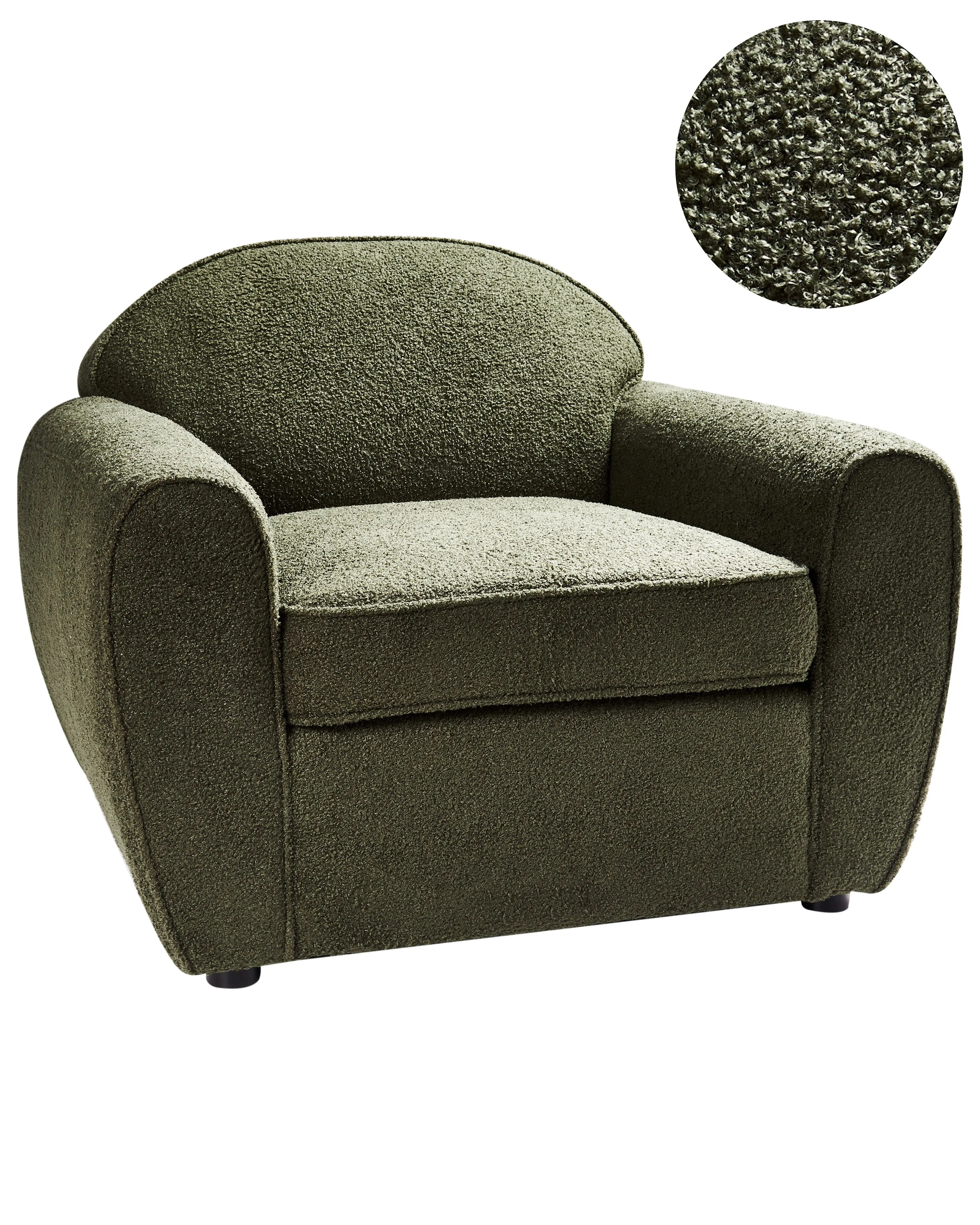 Armchair ELLEDE Boucle Dark Green