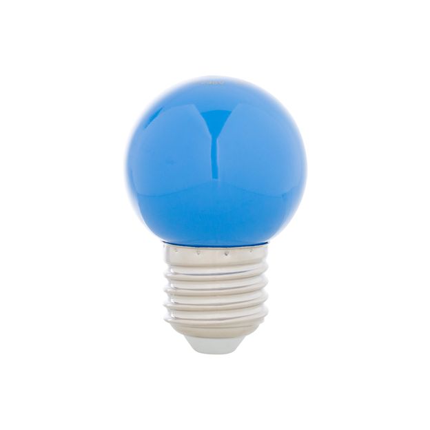 LÂMPADA LED BOLINHA AZUL 1W E27 220V TASCHIBRA