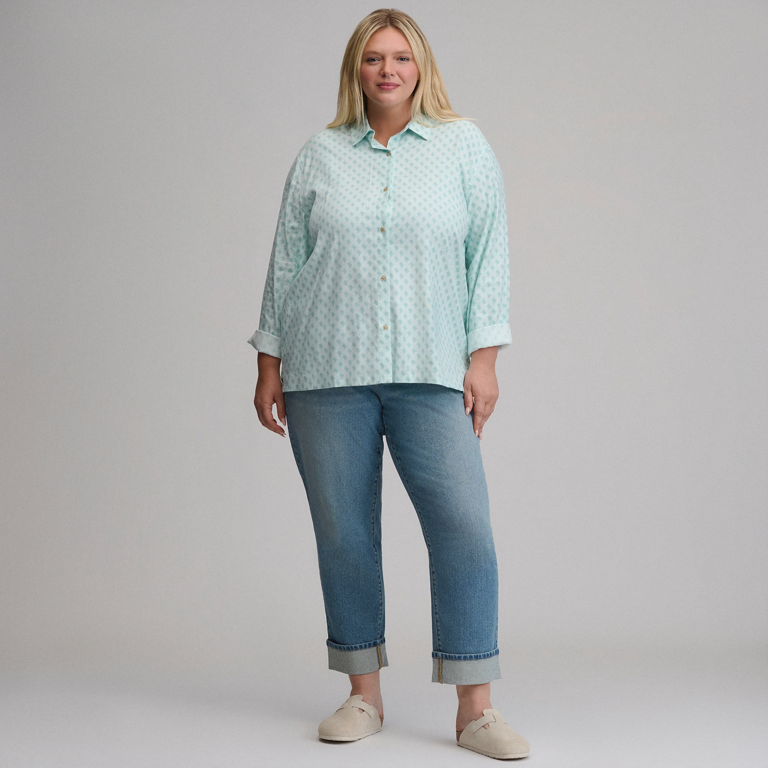 Women's Long-Sleeve Softened Sleep Shirt