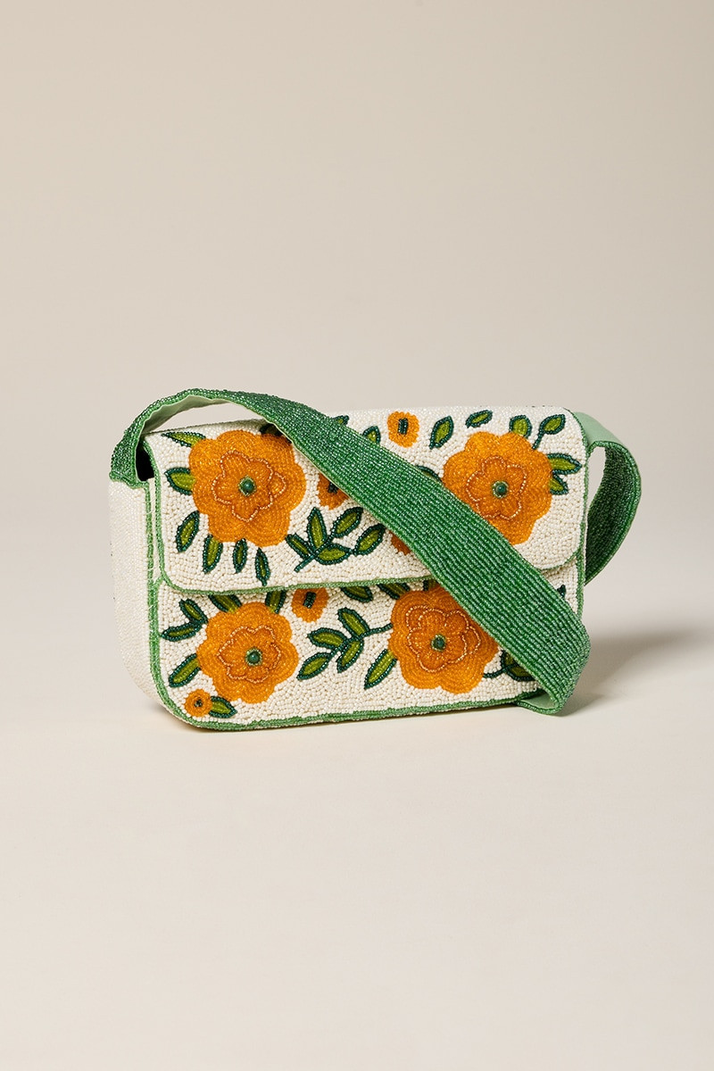 Sharon Floral Beaded Clutch