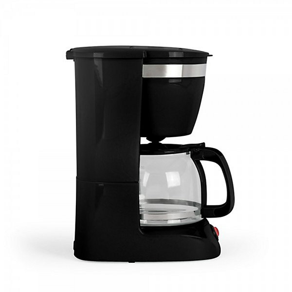 Cafetière électrique LIVOO DOD163N - finition Noir, capacité de 1.25L / 12 tasses, Verseuse en verre avec système anti-gouttes
