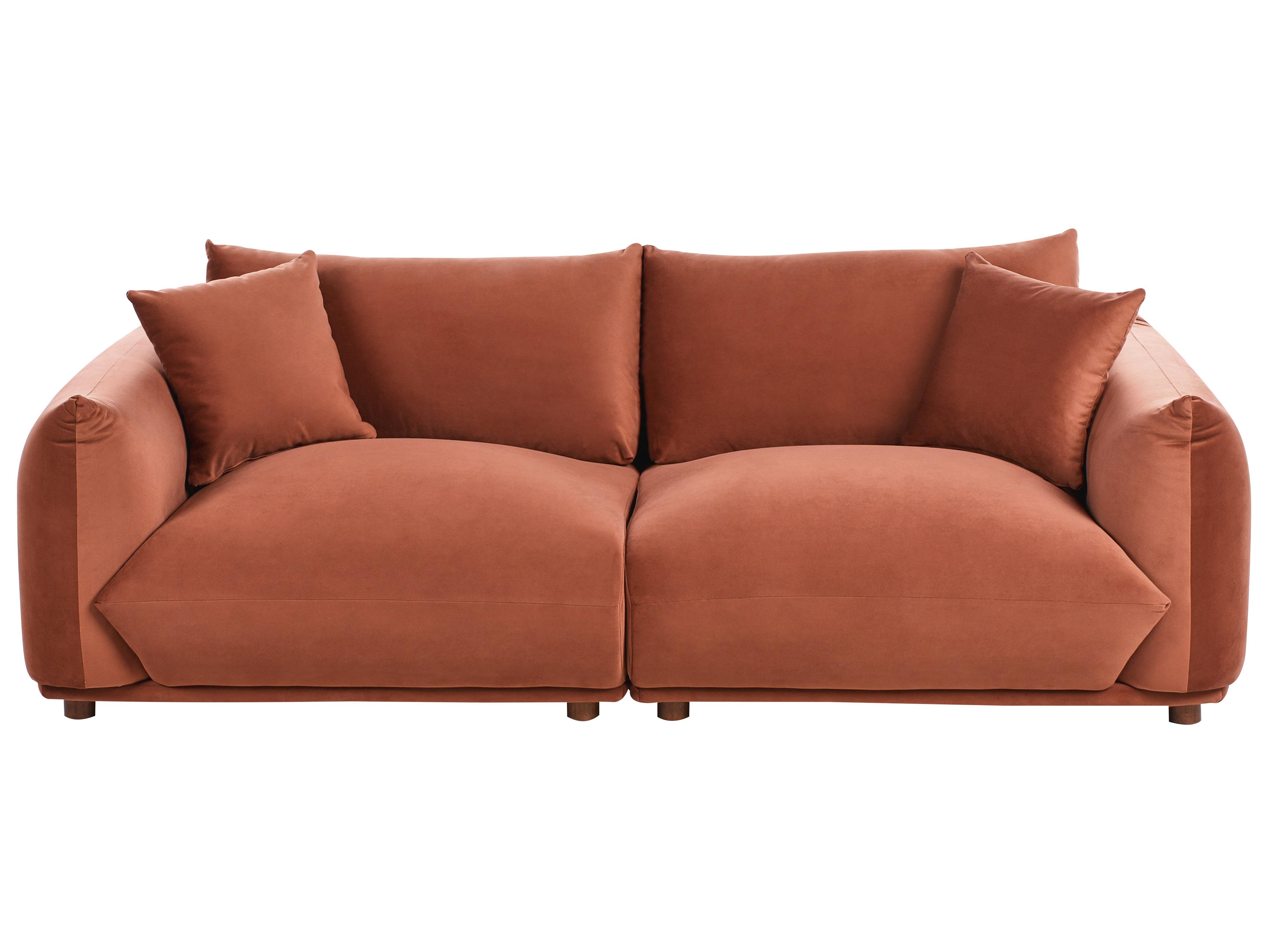 Armchair LUVOS Velvet Golden Brown