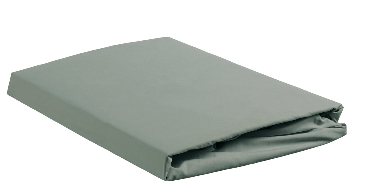 Ambiante topper hoeslaken Cotton Uni TD - 200x220 cm - groen