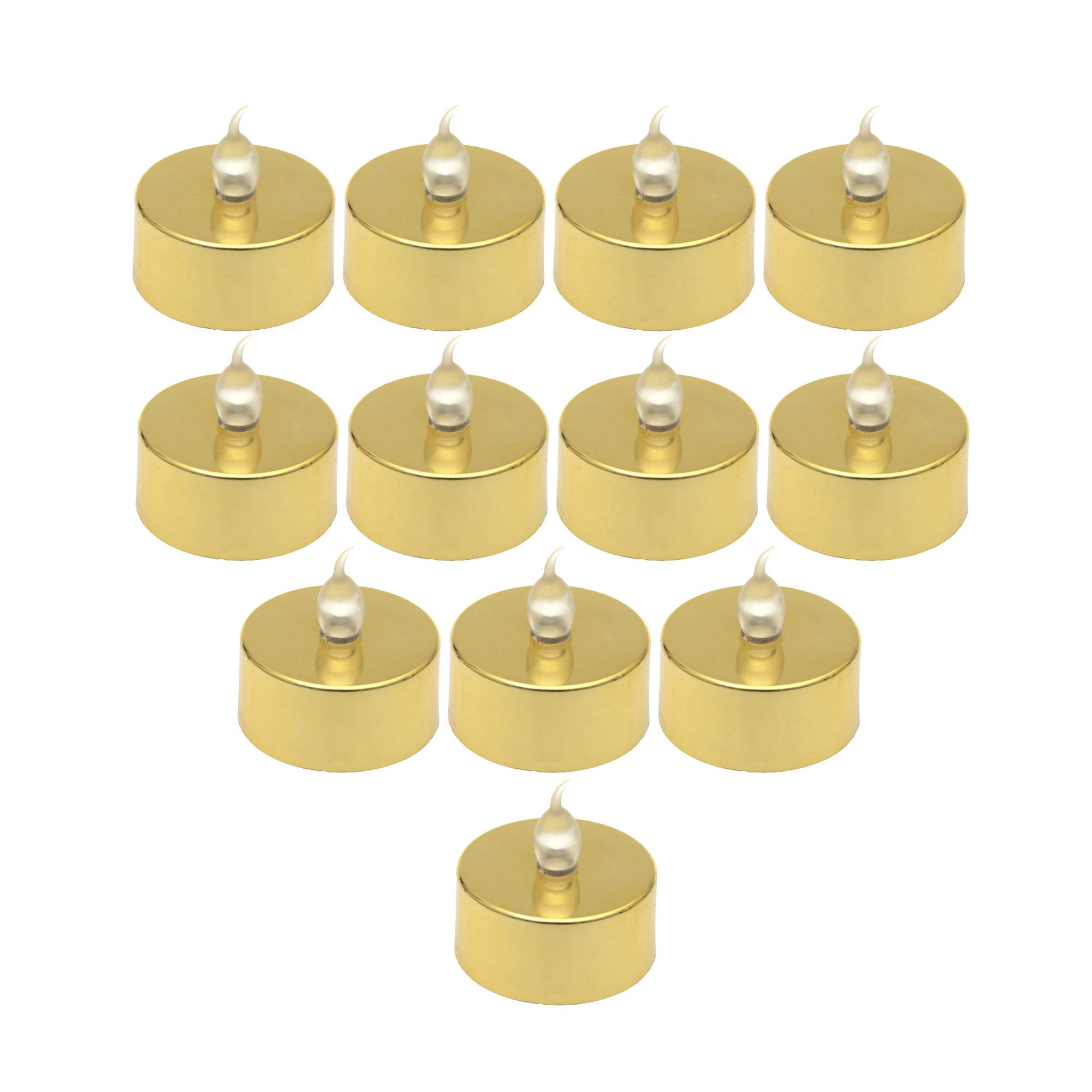 LED Gold Tealights 12 Pack