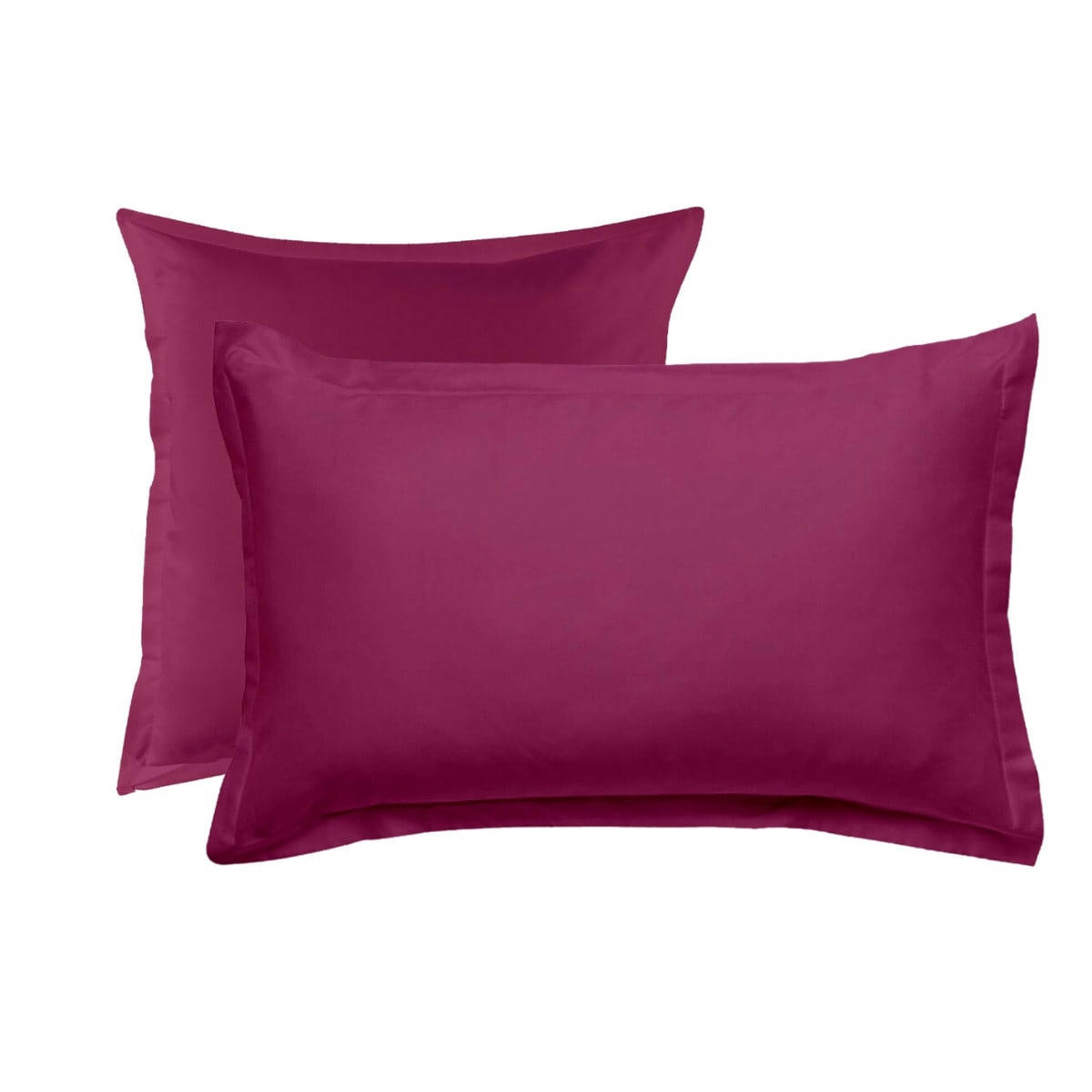 COTON UNIS - Taie d'oreiller coton  unie magenta 50x70cm