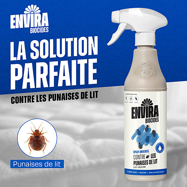 Envira Spray Anti-Punaises de Lit Pack Avantage - Protection Rapide et Efficace 6X2L