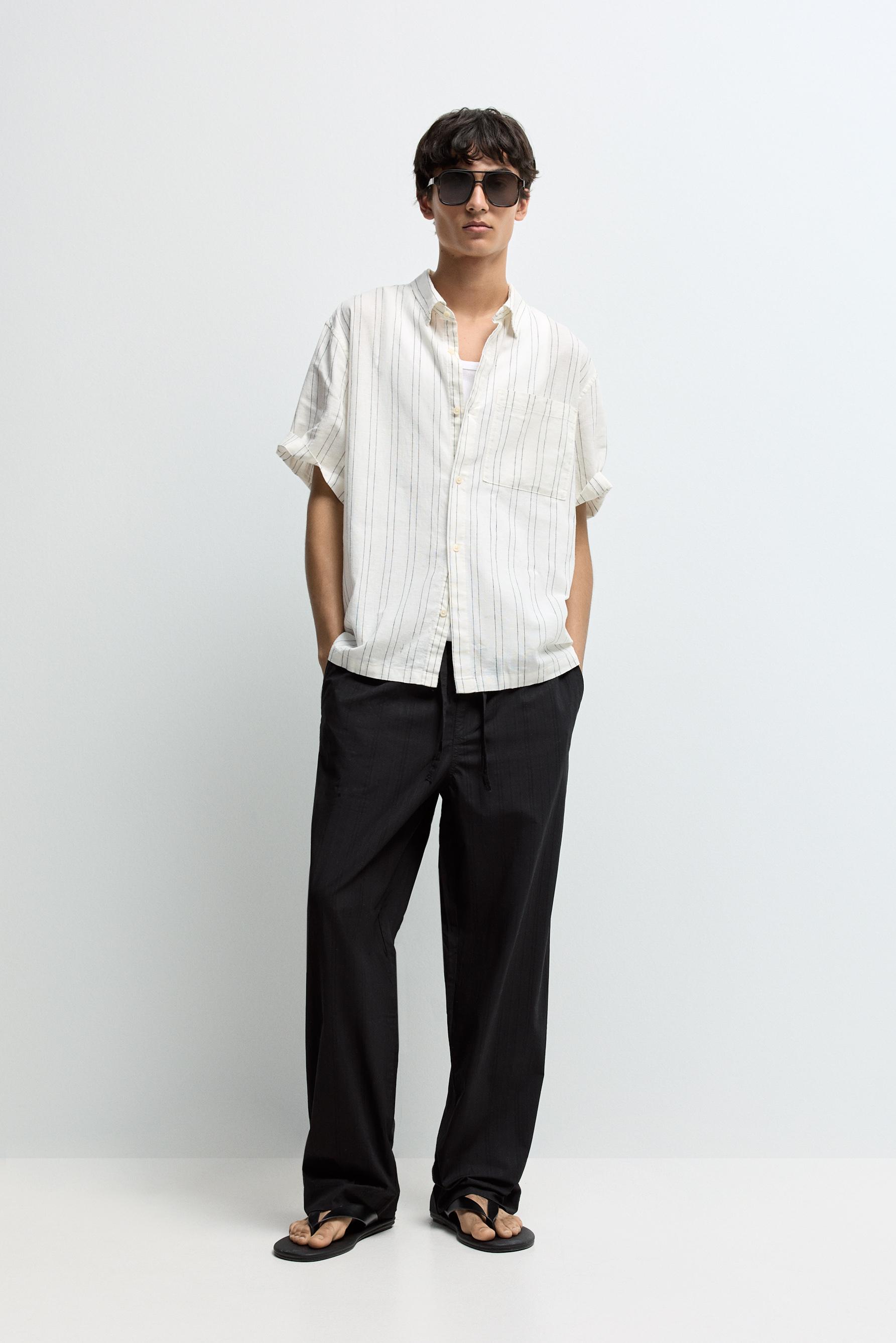 Camisa rayas lino - algodón