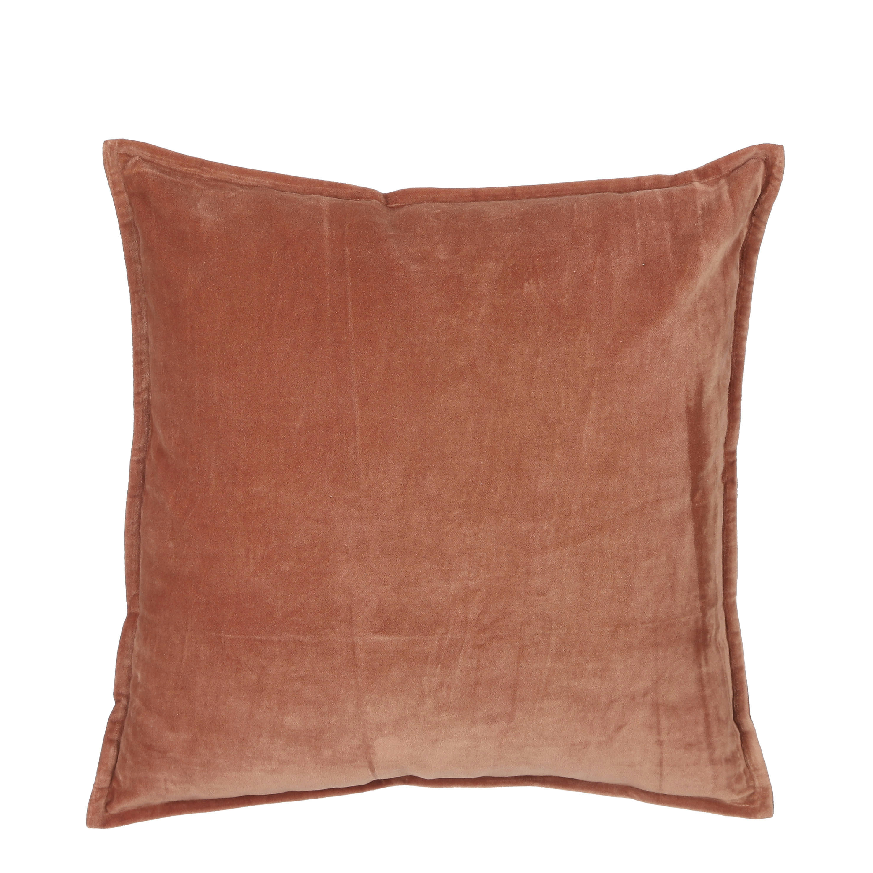 CHARME - Coussin en velours ocre 50x50