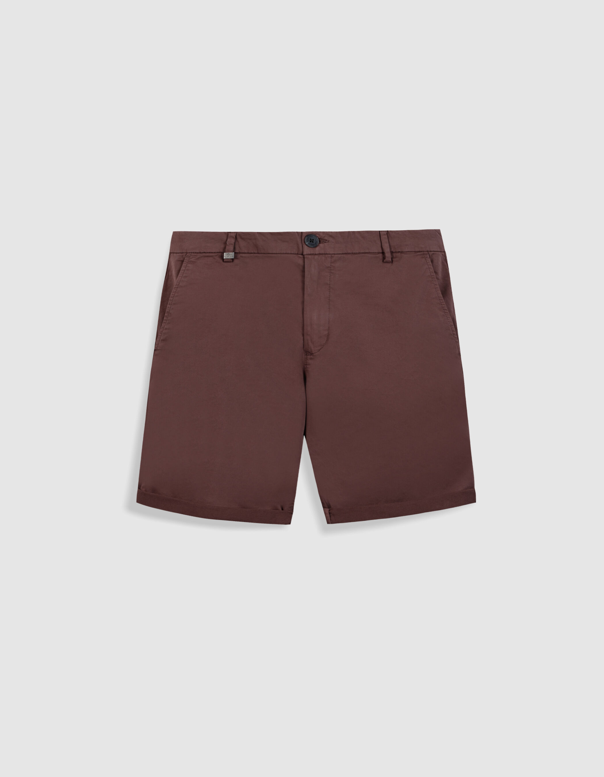 Bermuda chino slim bordeaux Homme
