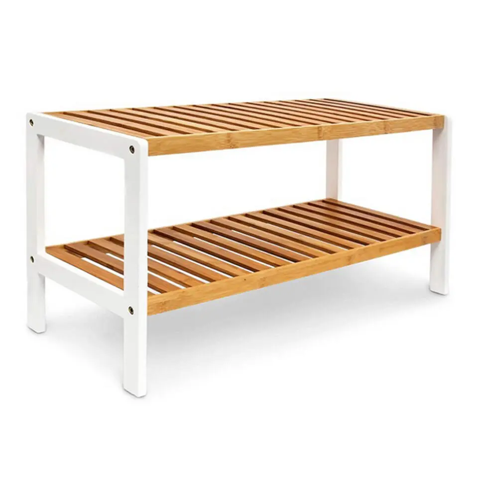 Bamboe schoenenrek 2 laags