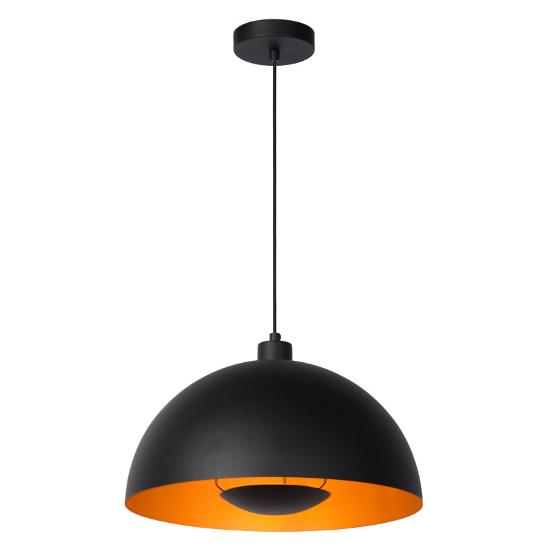 Suspension Siemon noire Ø 40 cm E27 40 W LUCIDE