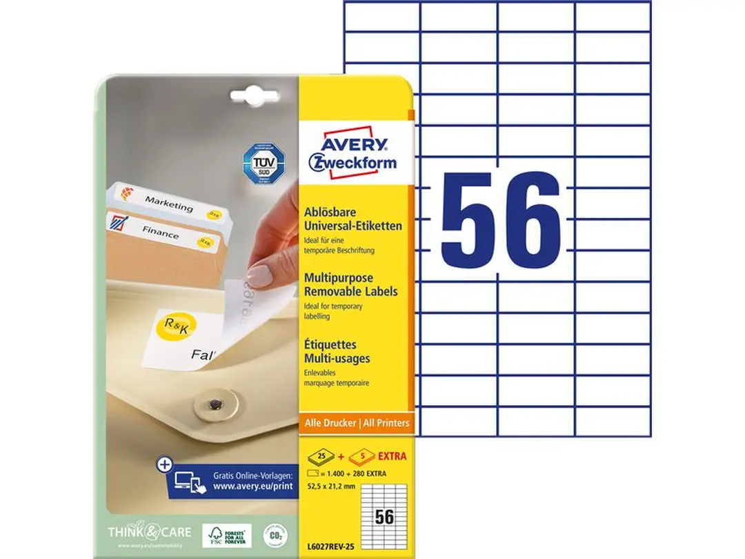 Etiketten 30er-Set L6027REV