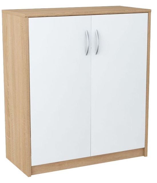Komoda K017 Dąb Sonoma-Biały 74x35x85 cm Bestseller