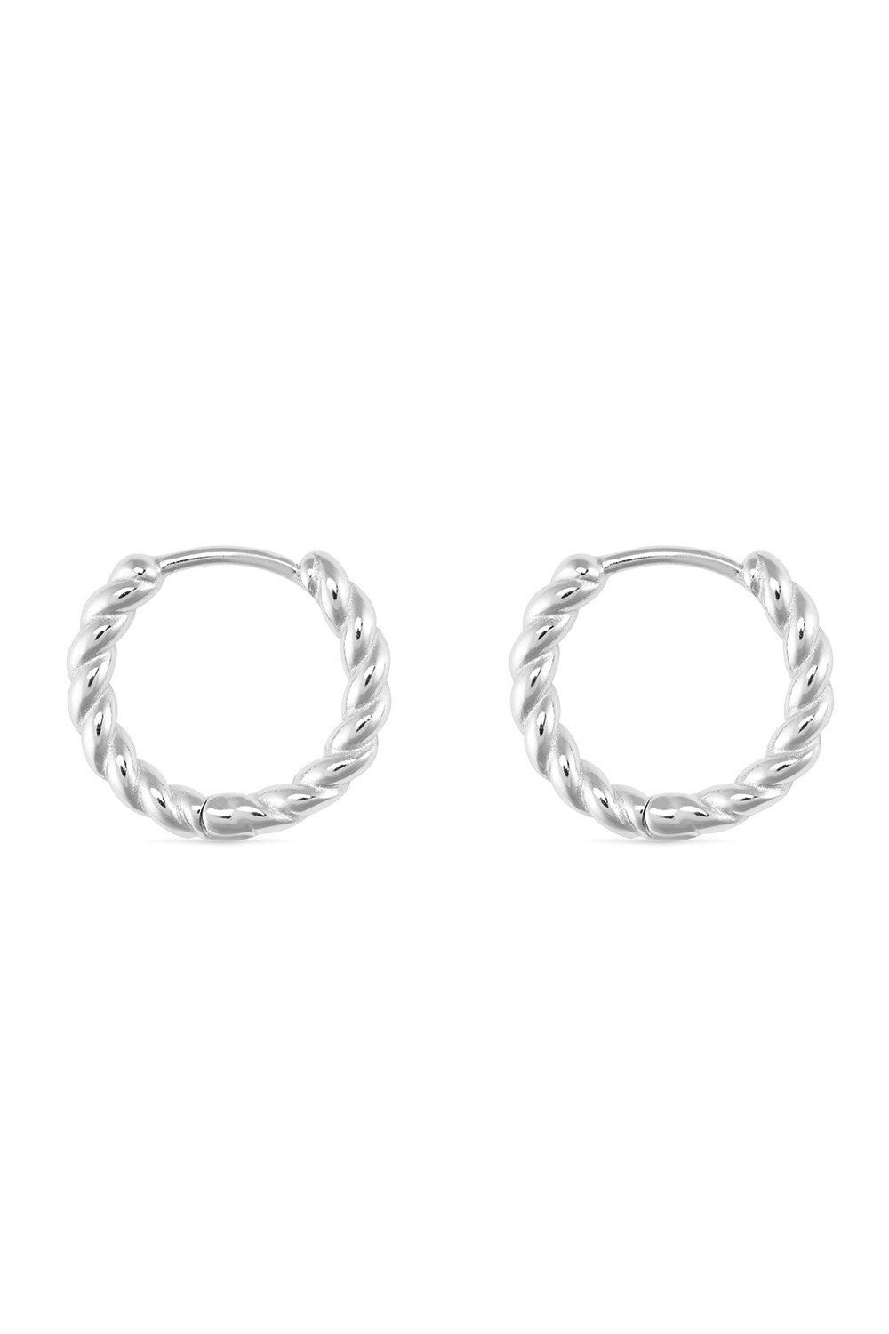 Elk & Bloom Small Silver Thin Hoop Earrings