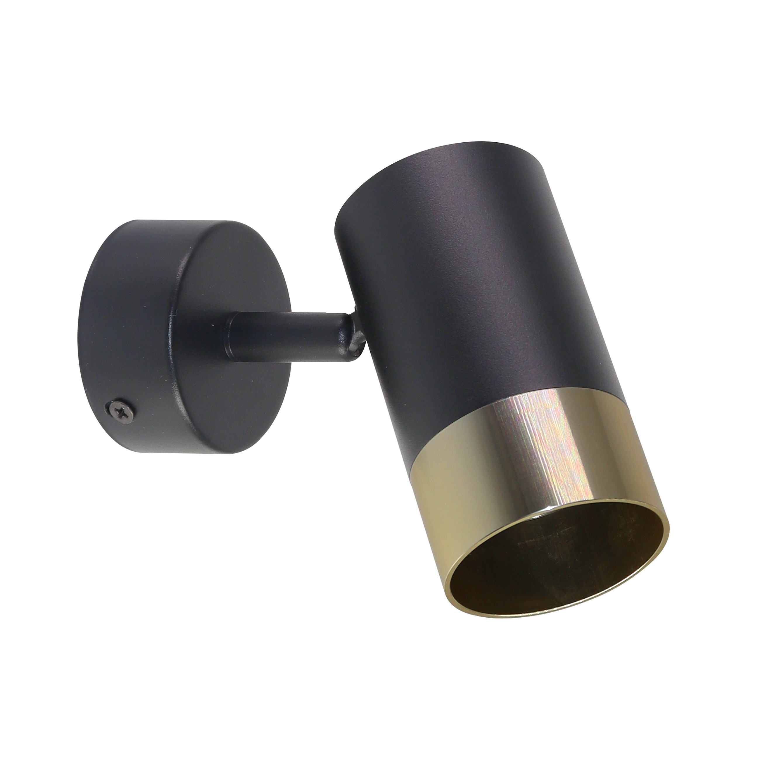 Lampa kinkiet TOBI czarny 1x15w gu10 klosz czarny złoty