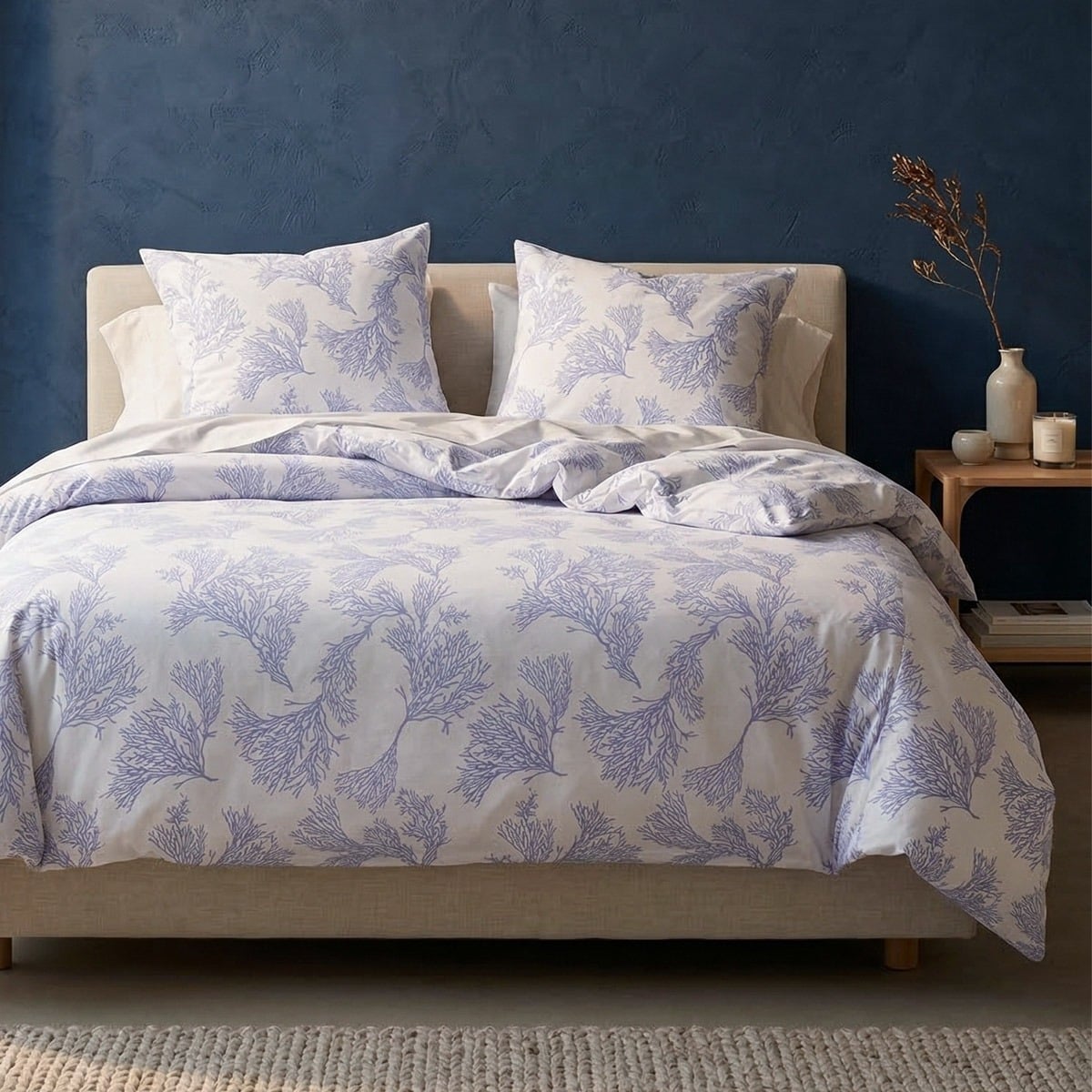 Pościel CORAL bawełniana ze wzorem 160x200 + 2*70x80 cm
