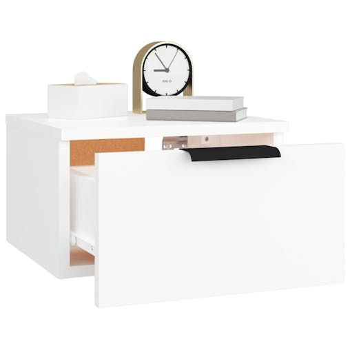 NNEVL Wall-mounted Bedside Cabinets 2 pcs White 34x30x20 cm