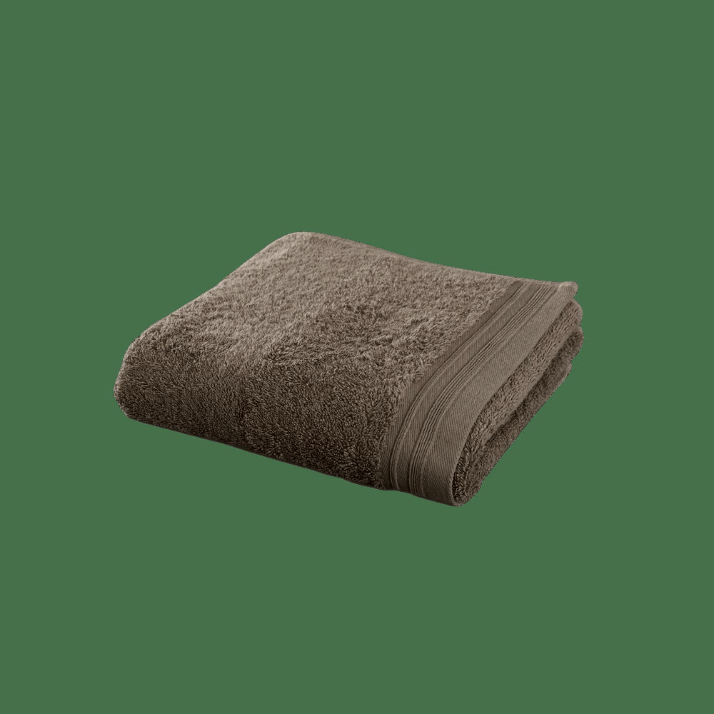 ROMANE - Serviette de toilette en coton marron 50x100 cm