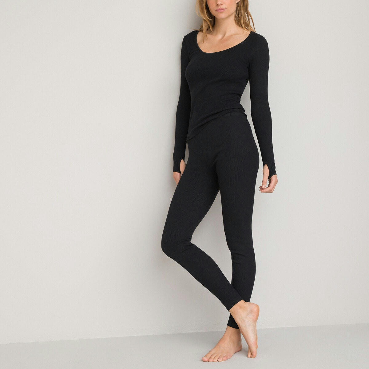 Pyjama, en maille fines côtes