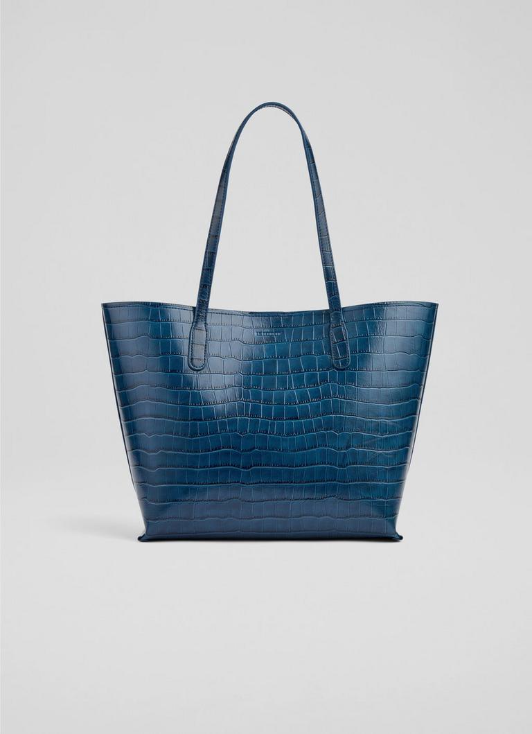 Lara Navy Classic Tote Bag