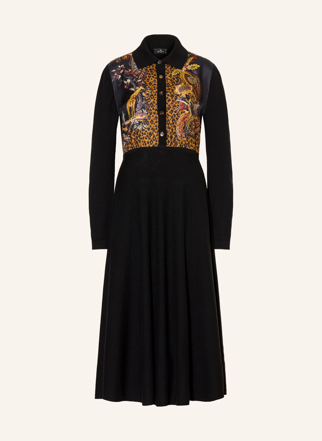 ETRO Hemdblusenkleid im Materialmix