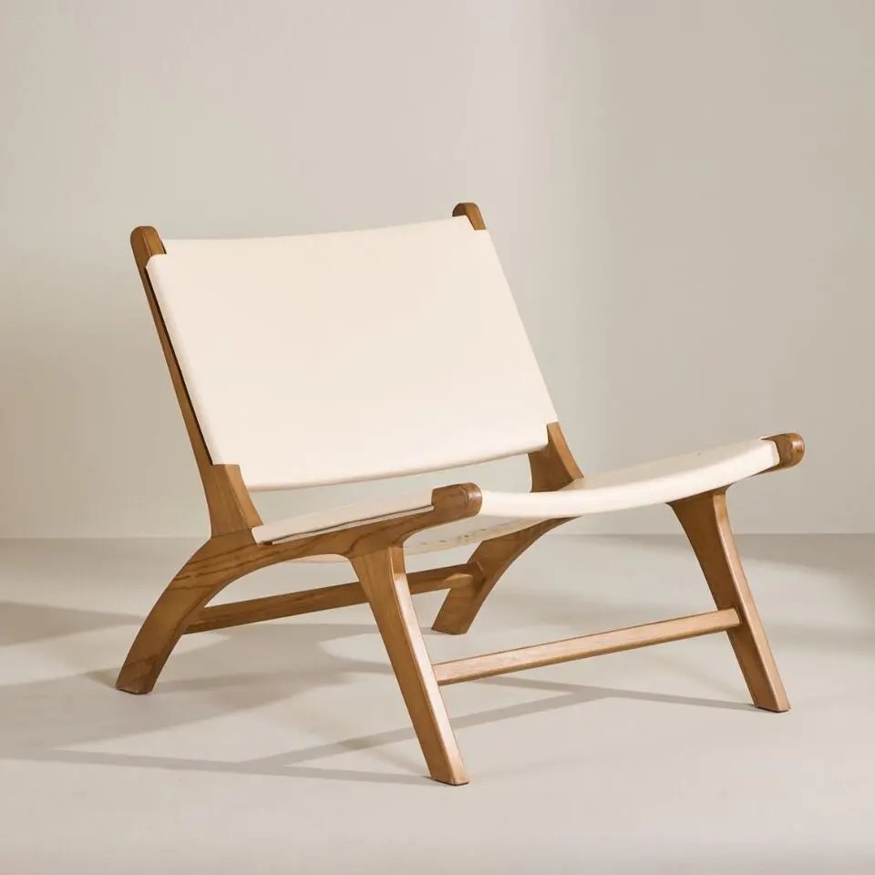 Loungestoel Naturel Teakhout - Rike