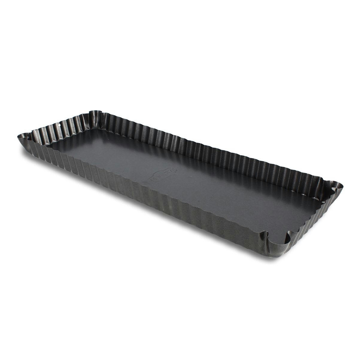 AMANDINE - Moule à tarte rectangulaire en acier carbone 35 x 13cm