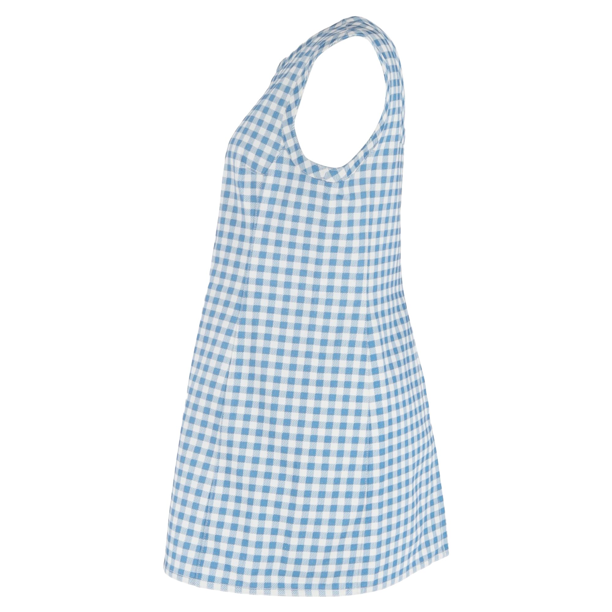 Emilia Wickstead Preloved Emmy Gingham Mini Dress in Blue Cotton