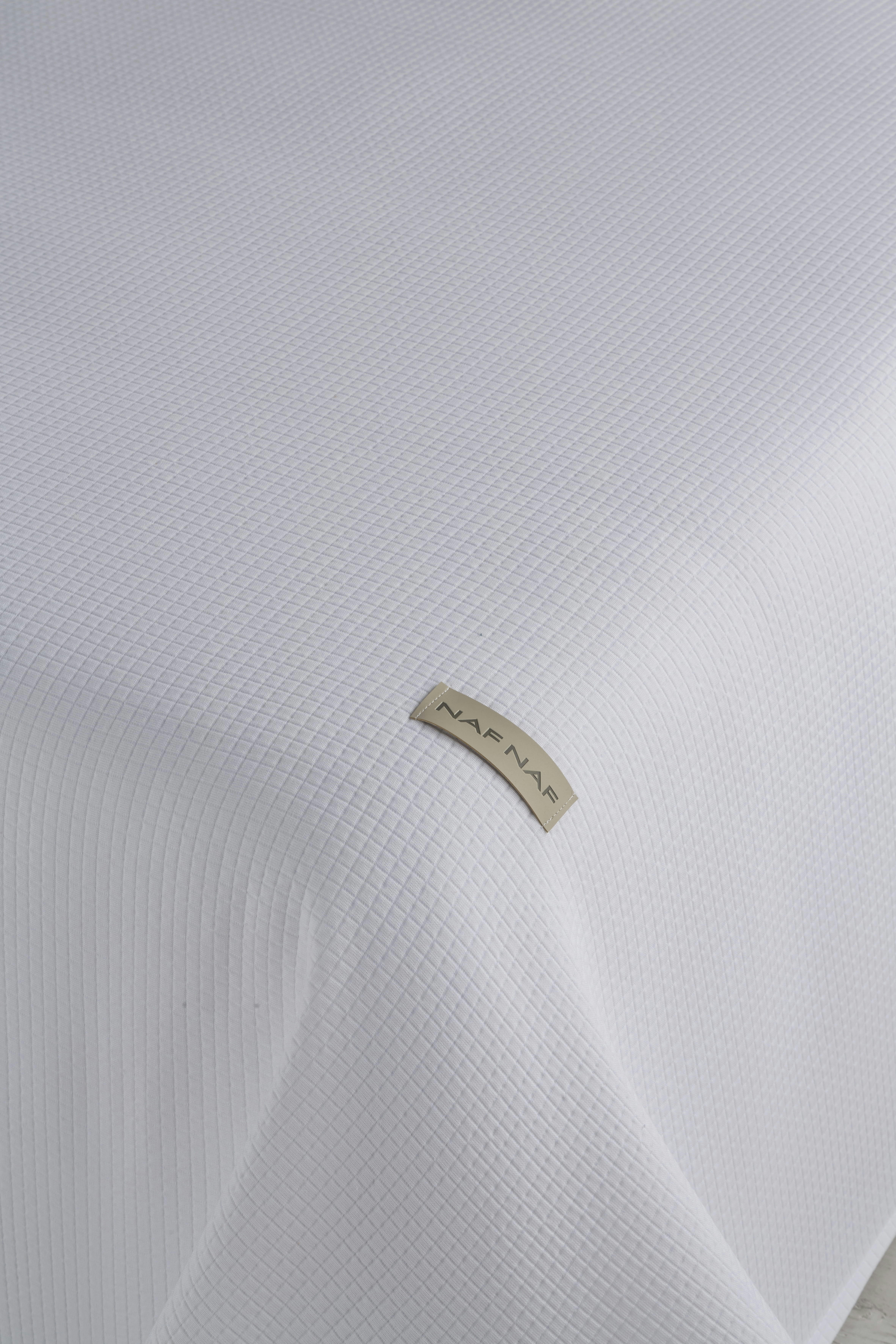 BRENNE CL - Couvre lit en coton blanc 180x270