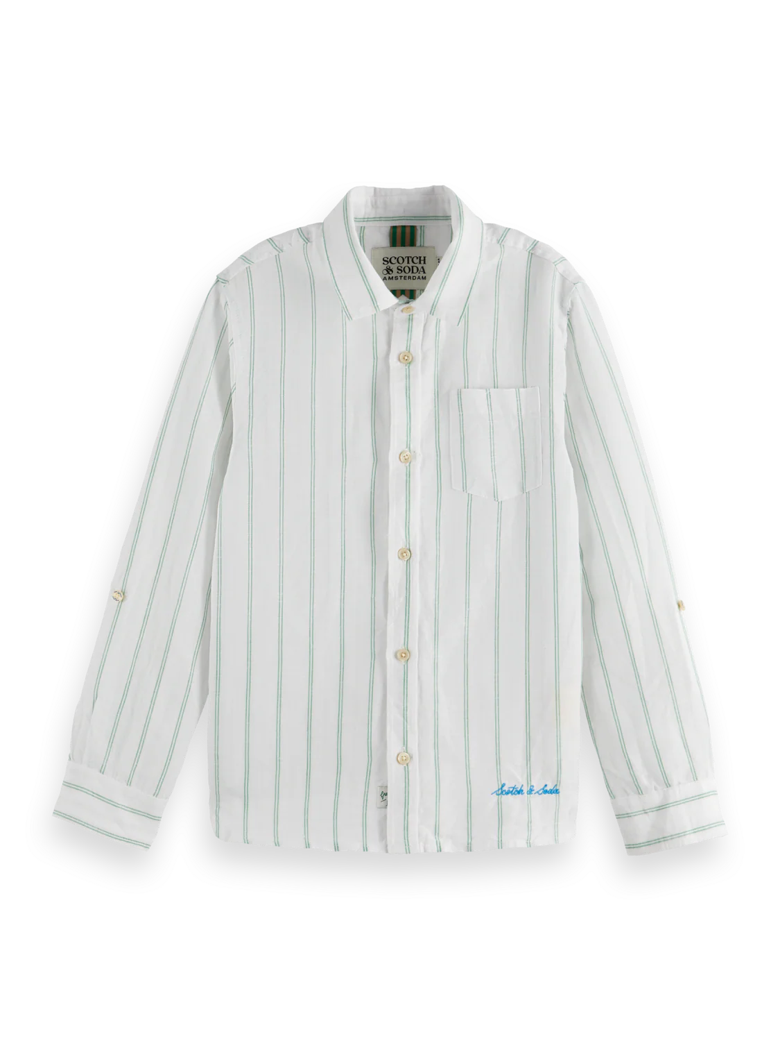 Boys' Yarn-Dyed Linen Blend Shirt