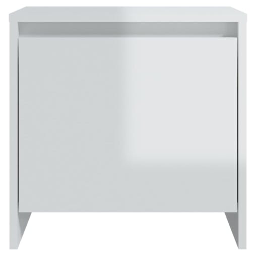 NNEVL Bedside Cabinet High Gloss White 45x34x44.5 cm Chipboard