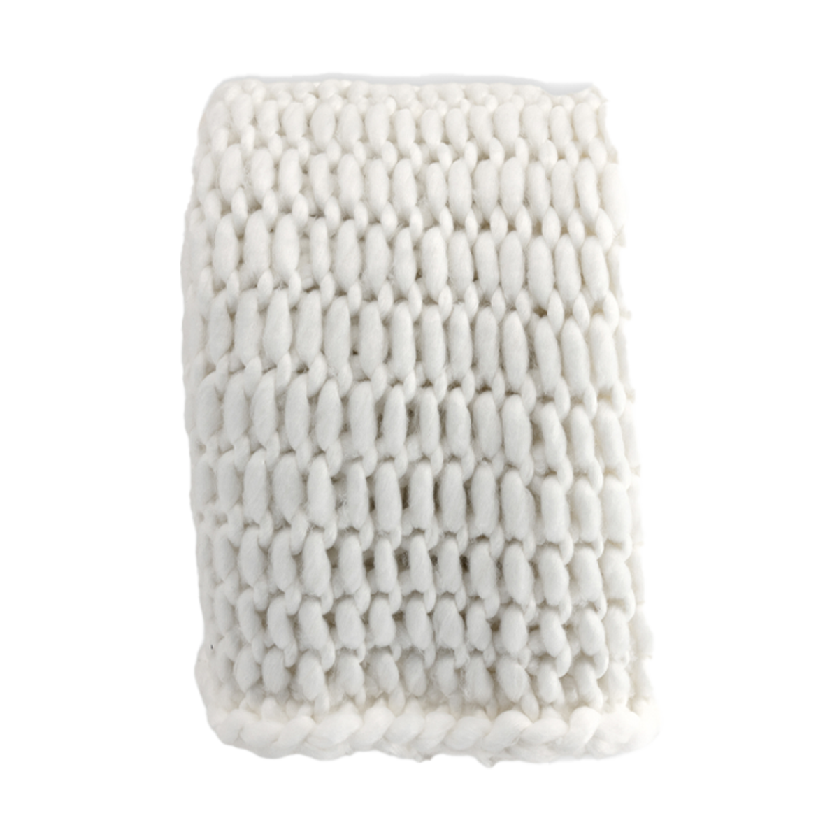 Nest living Verena Gebreide Plaid Wit - 170 x 130 cm