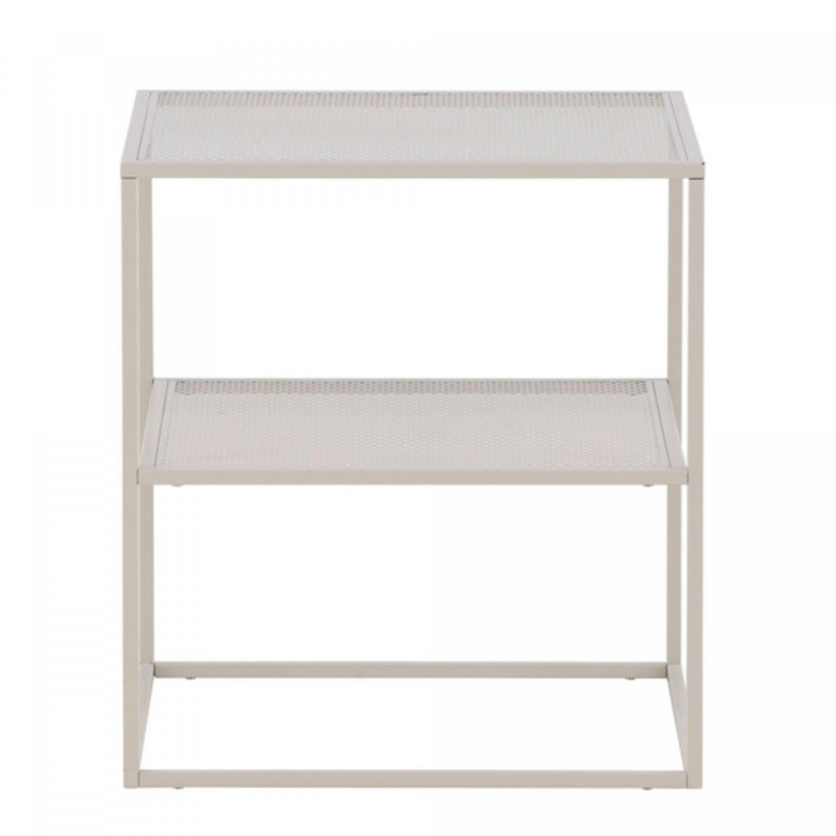 NAYA - Table d'appoint moderne en métal beige