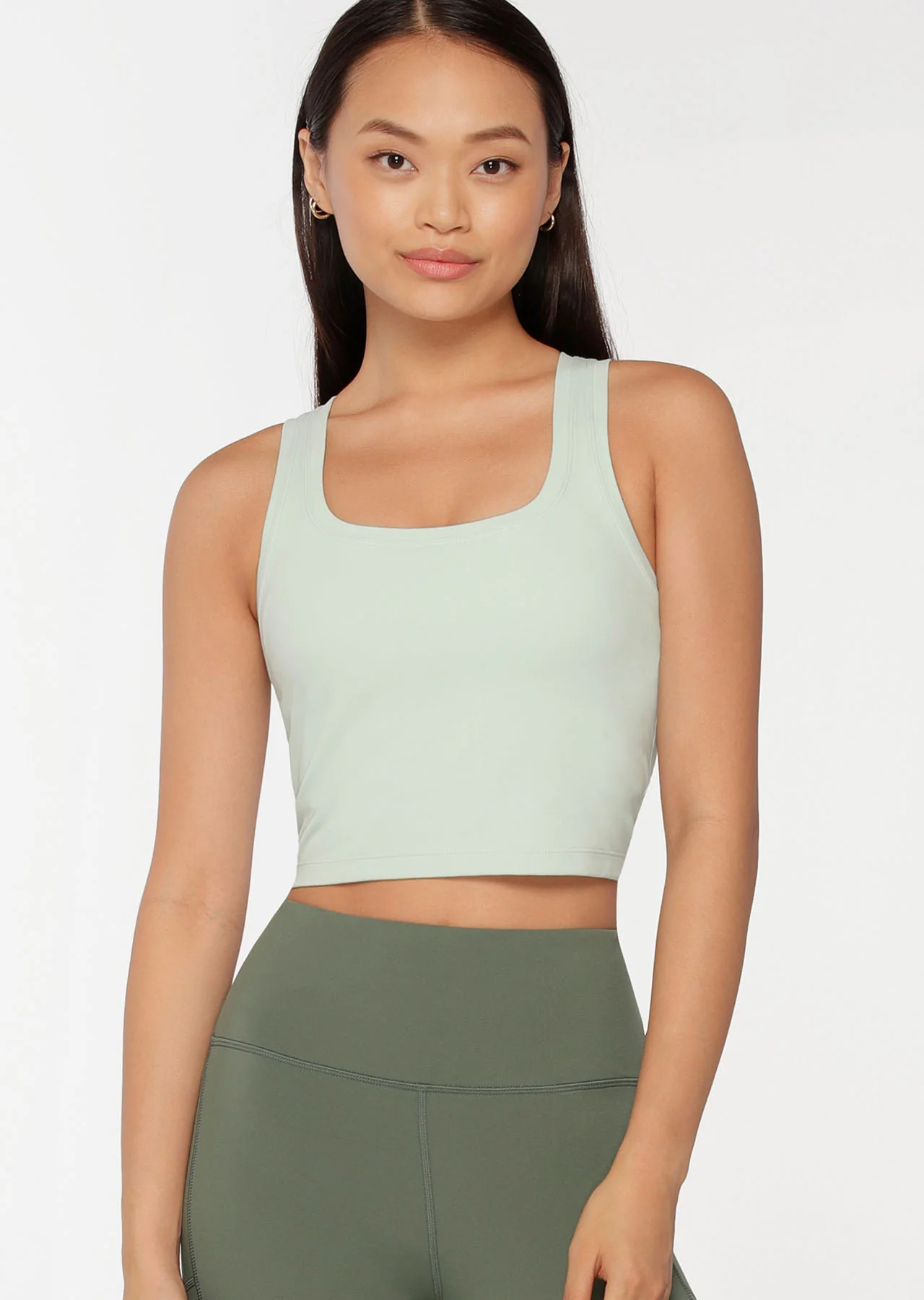 Ruched Cropped Active Tank