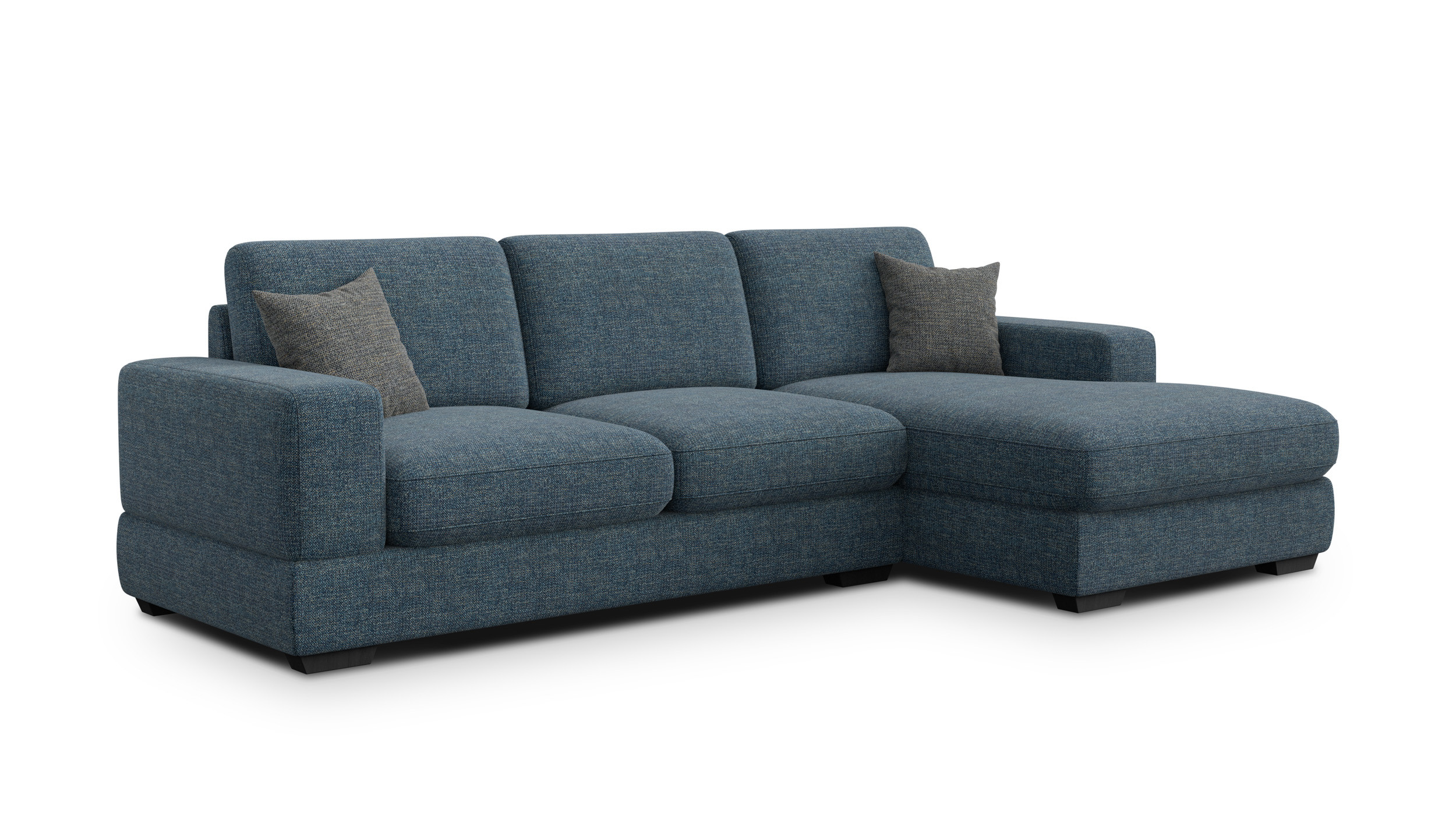 Sofa narożna 4 osobowa prawa OTTO, granatowa