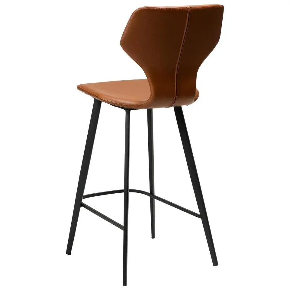 Hioshop SIT Dan-Form counterstoel PU-kunstleer lichtbruin