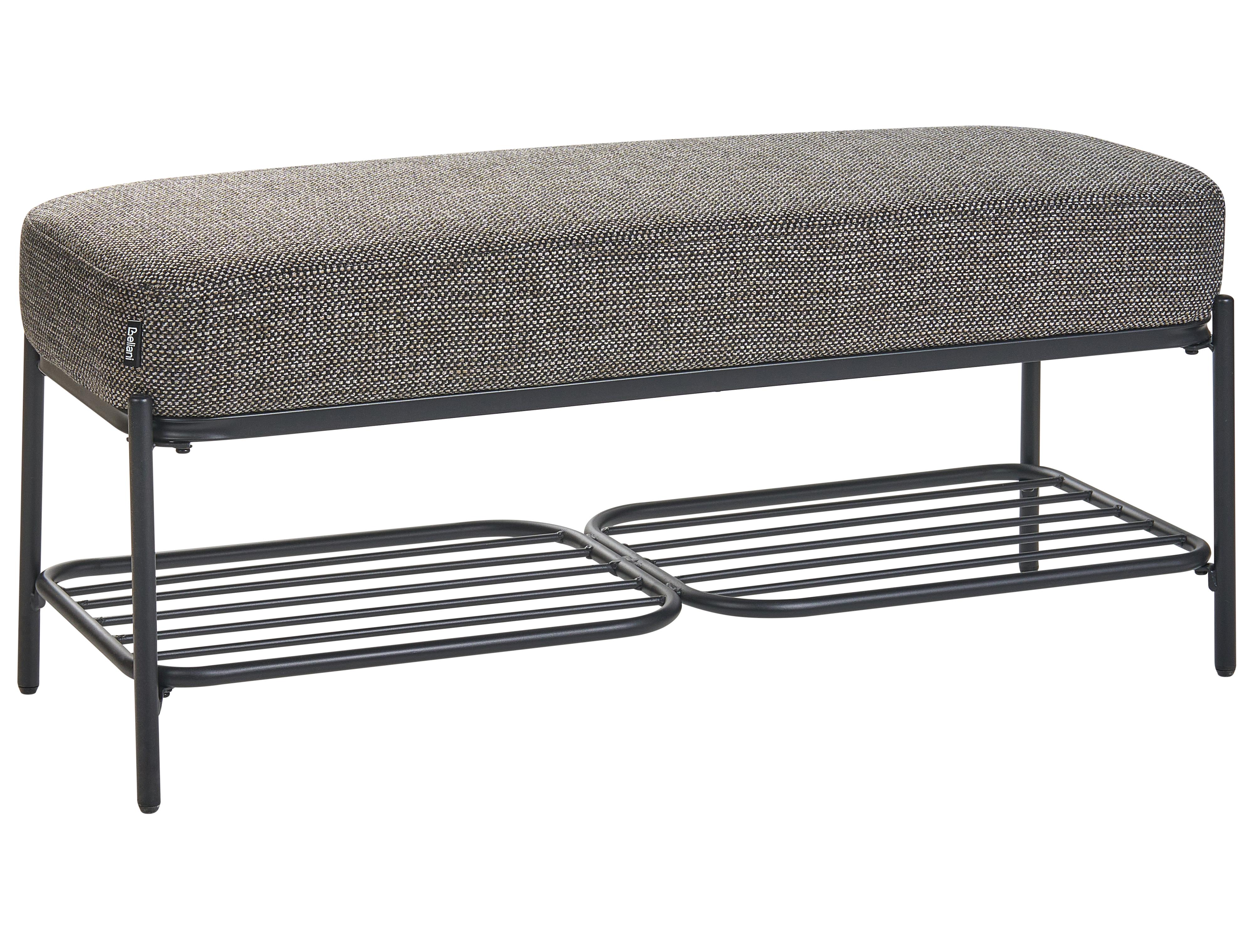 Shoe Bench TRUCKEE Fabric Black